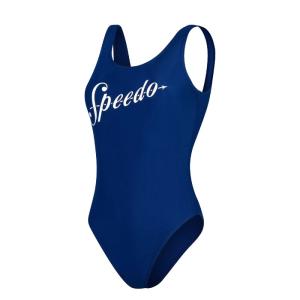 Купальник LOGO DEEP U-BACK BLUE/WHITE