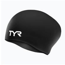 Шапочка для плавания TYR Long Hair Wrinkle Free Silicone Cap, Black (LCSL-001)